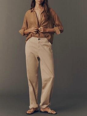NWT ASKK NY Slouchy Chino Pants Khaki Size 26